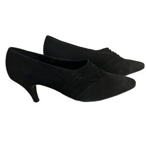 Donna Karan New York Women's 5.5 Black Suede Leather Shoes Made in Italy
